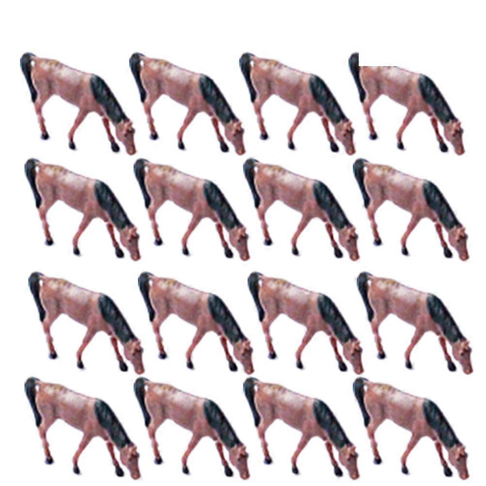 Plastic Horse Simulation Horse Model for Decoration Use 16Pcs