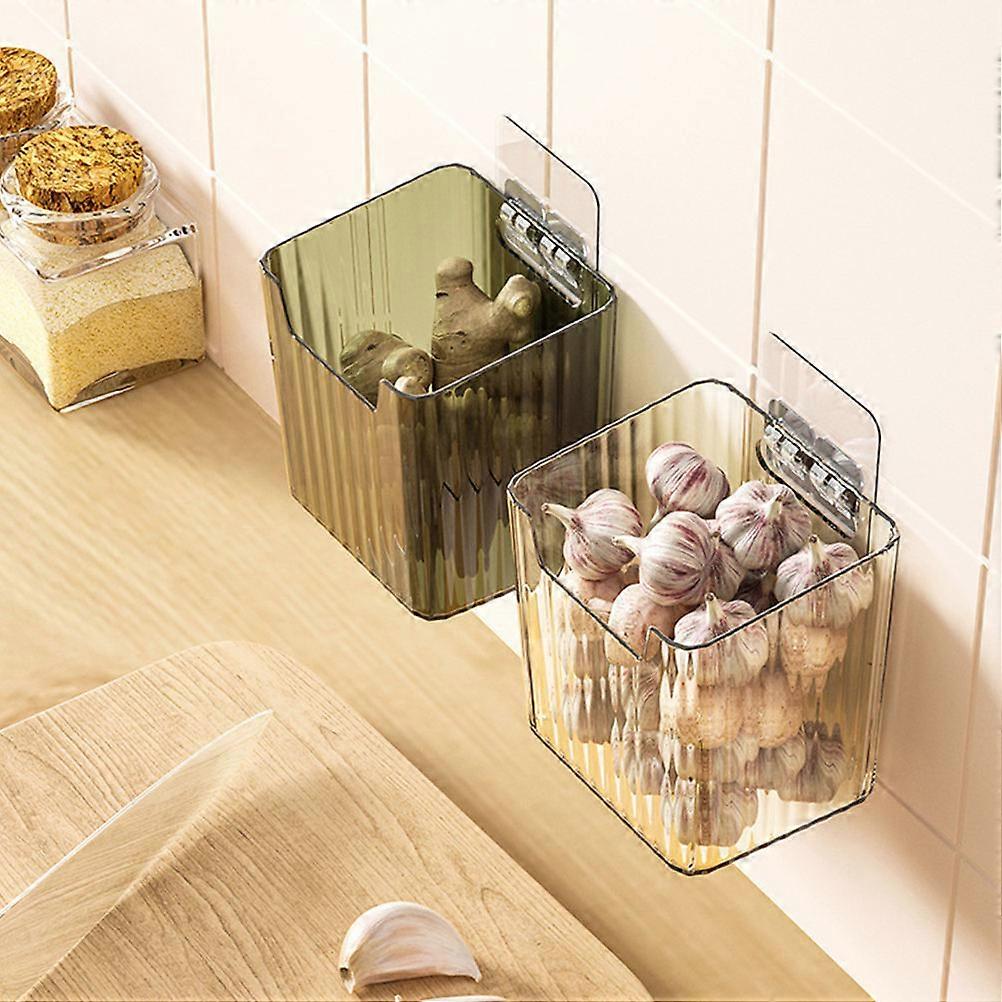 Wall Mount Organizer Plastic Toothbrush Holder for Bathroom 2Pcs Essentials