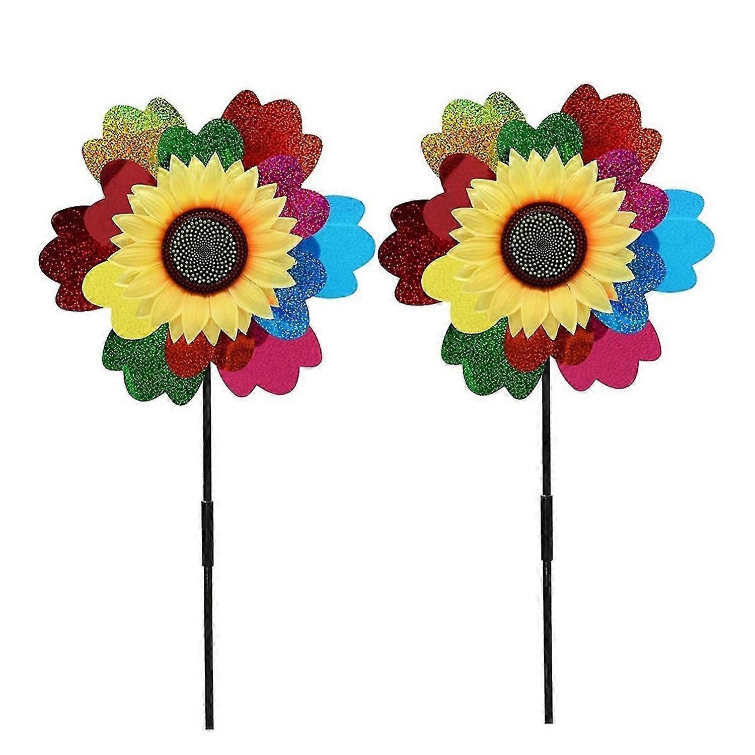multicolor Ponheels Glittery,Wind Wheels Wind Spinner