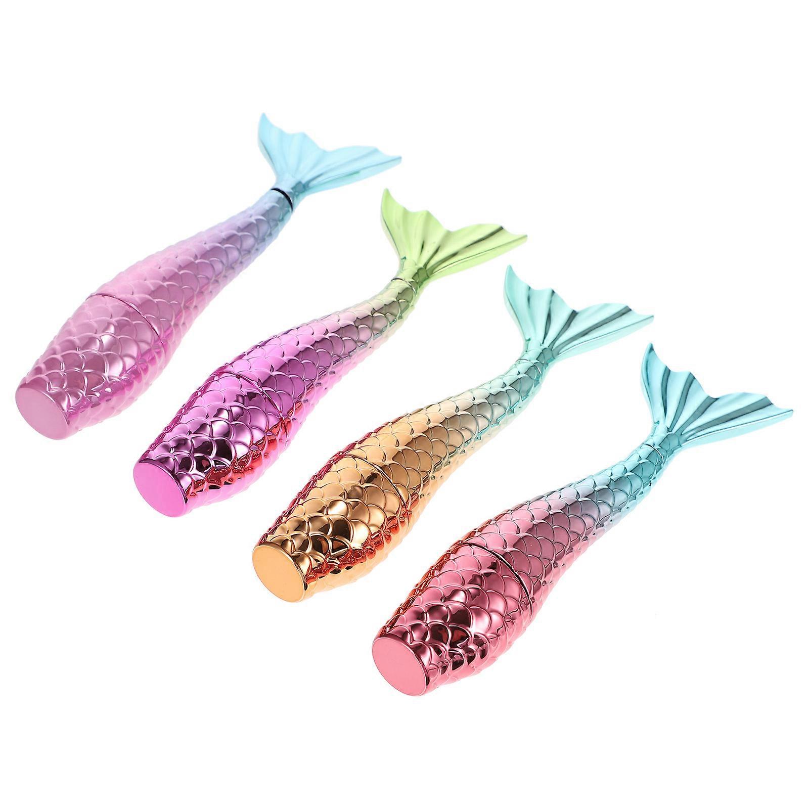 Assorted Color Eyeliner Pen Lip Balm Tube for DIY 4Pcs Mermaid Lipstick Tubes