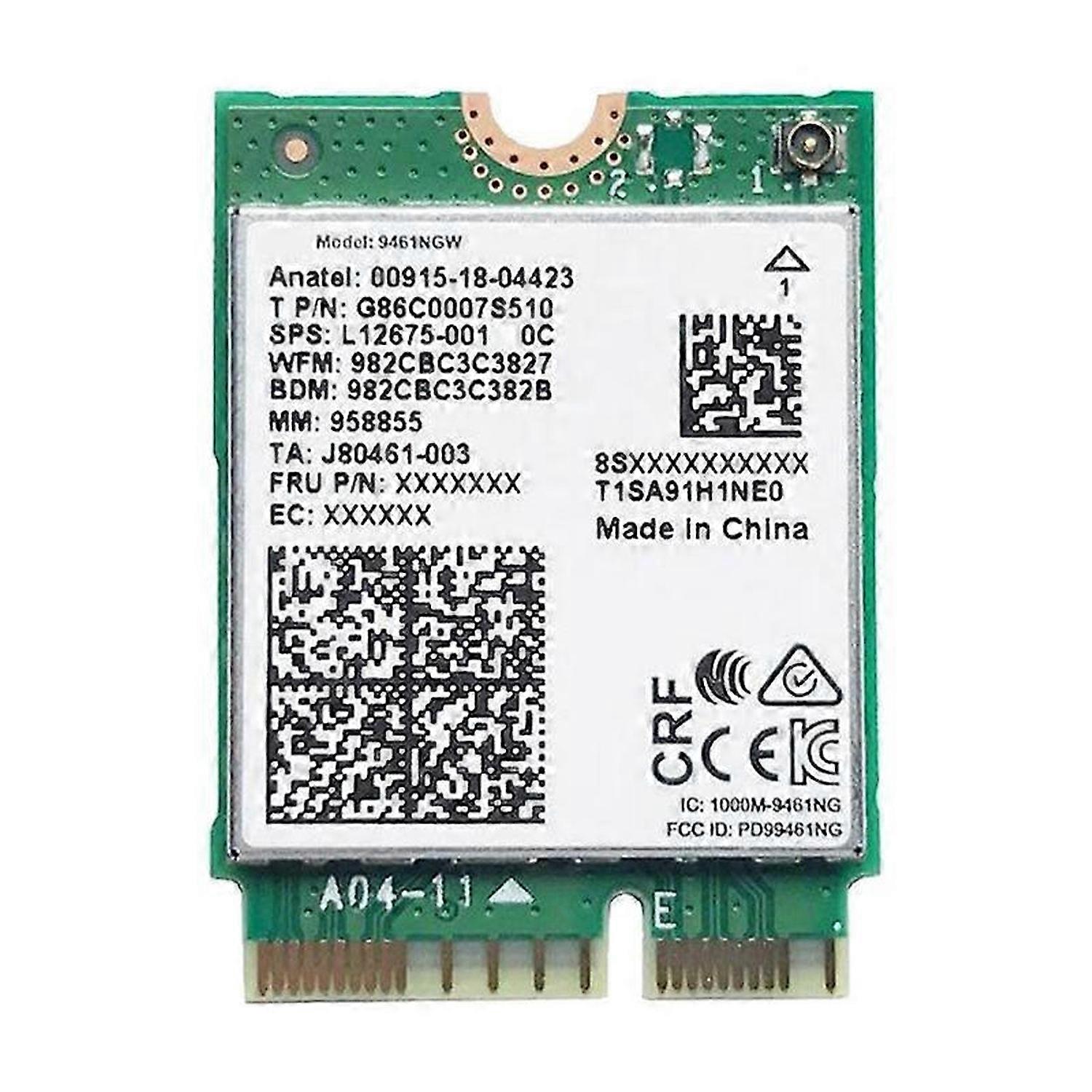For 9461NGW WiFi Card AC 9461 2.4G/5G Dual Band 802.11AC M2 Key E CNVI Bluetooth 5.0 Wireless Adapte