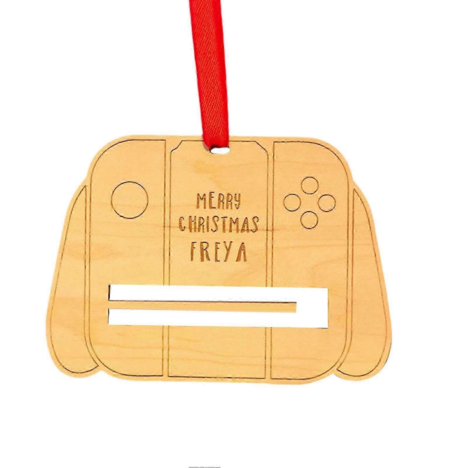 Christmas Money Holder Wooden Xmas Tree Ornament Cash Clip for Holiday Decoration Christmas Tree Hanging Accessories