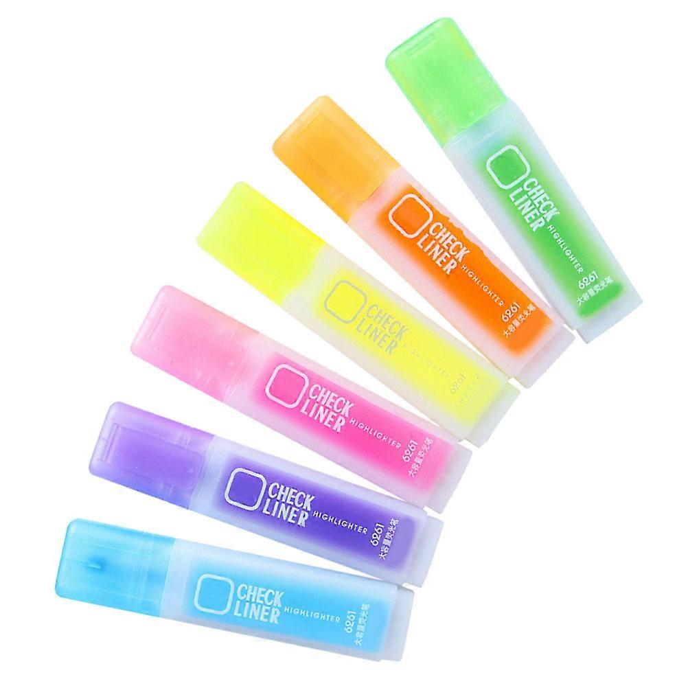 Fluorescent Pen Highlighter for Writing Use 6Pcs Candy