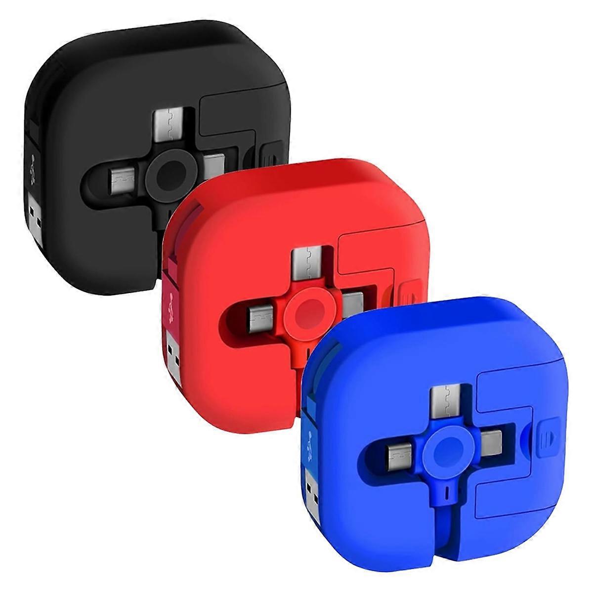 3Pcs Data Line Fast Charging Box,Multi Charging Cable