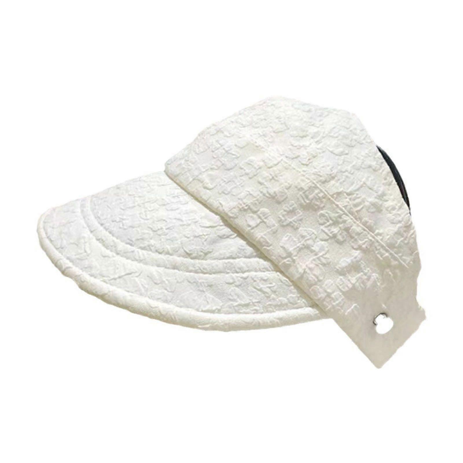 Women Duckbill Sun Hat UV Protecting Packable Breathable Wide Brim Roll Up Ponytail Hat for Summer Beige