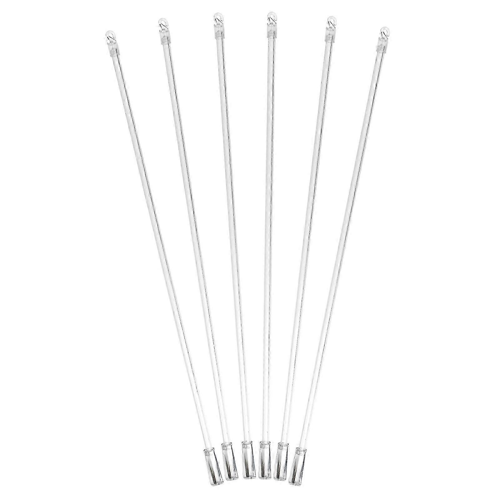 6Pcs Venetian Blinds Pulling Rod Transparent Curtain Vertical Wand Accessory