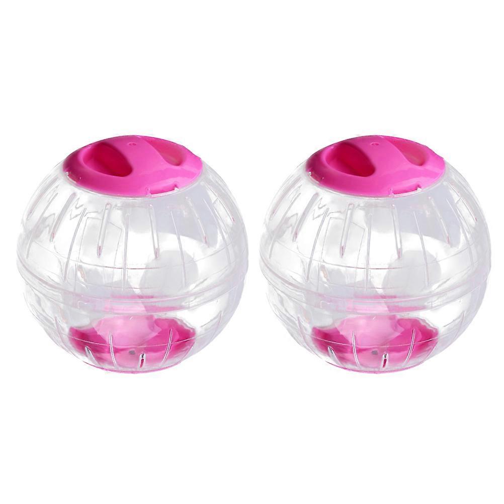 Hamster Ball Running Ball for Pet Exercise 2Pcs Pink Small Animal