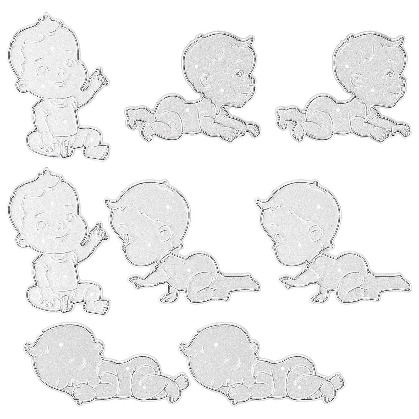 Metal Cutting Die Baby Shape for DIY Use 8Sets Scrapbook Embossing
