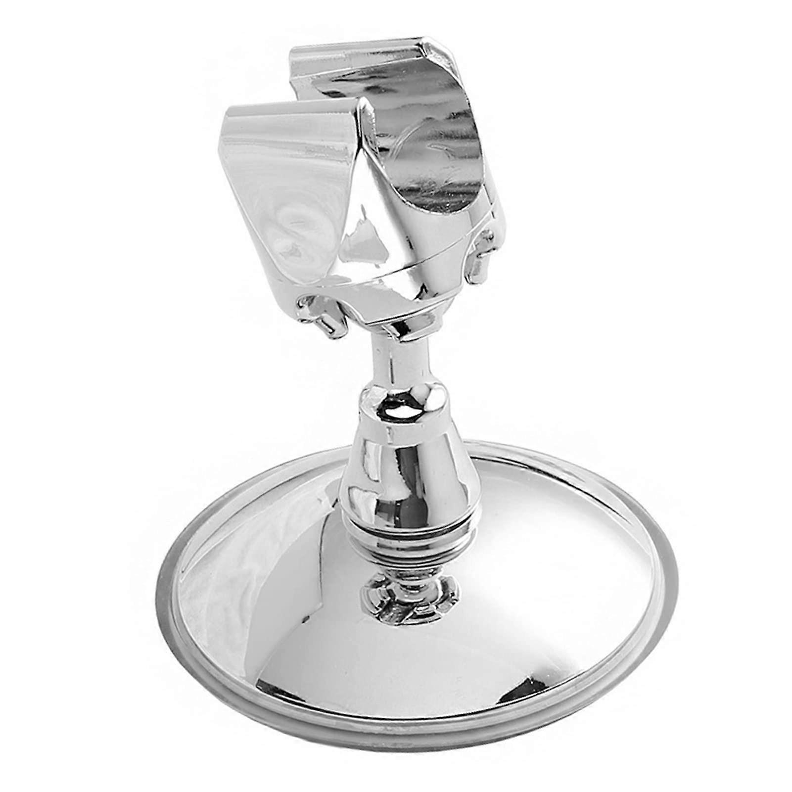 2PCS Adjustable Shower Head Holder Suction Cup Wall Mount Bracket 360° Rotating Silver Bath Accessories