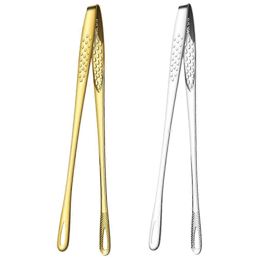 Barbecue Tongs Serving Tongs For Party Food Serving Long Handle Design Picnic Grill Tools 24X1.5Cm 2Pcs
