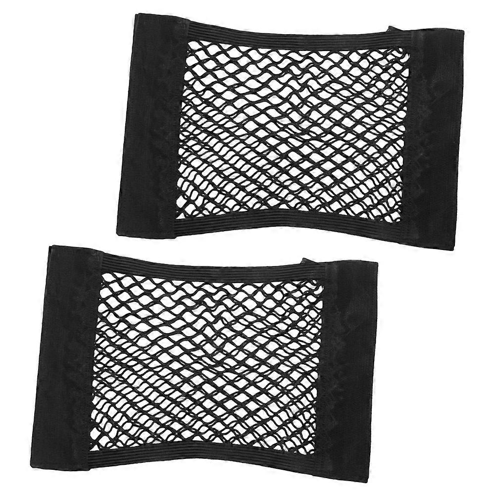 Car Small Trunk Organizer with Double Layer Mesh Cargo Net 4Pcs