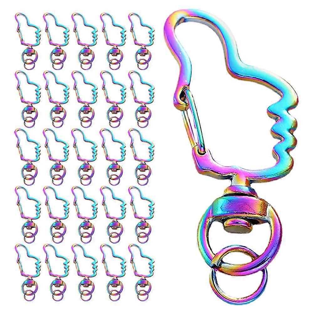 60 Pcs Zinc Alloy Thumb Keychain Decoration For Women Crafting Multi Color Unique Shape