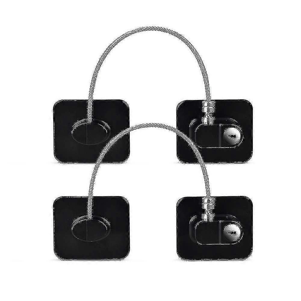 Kids Security Window Lock,cabinet Lock,fridge Freezer Locks 2pcs-black