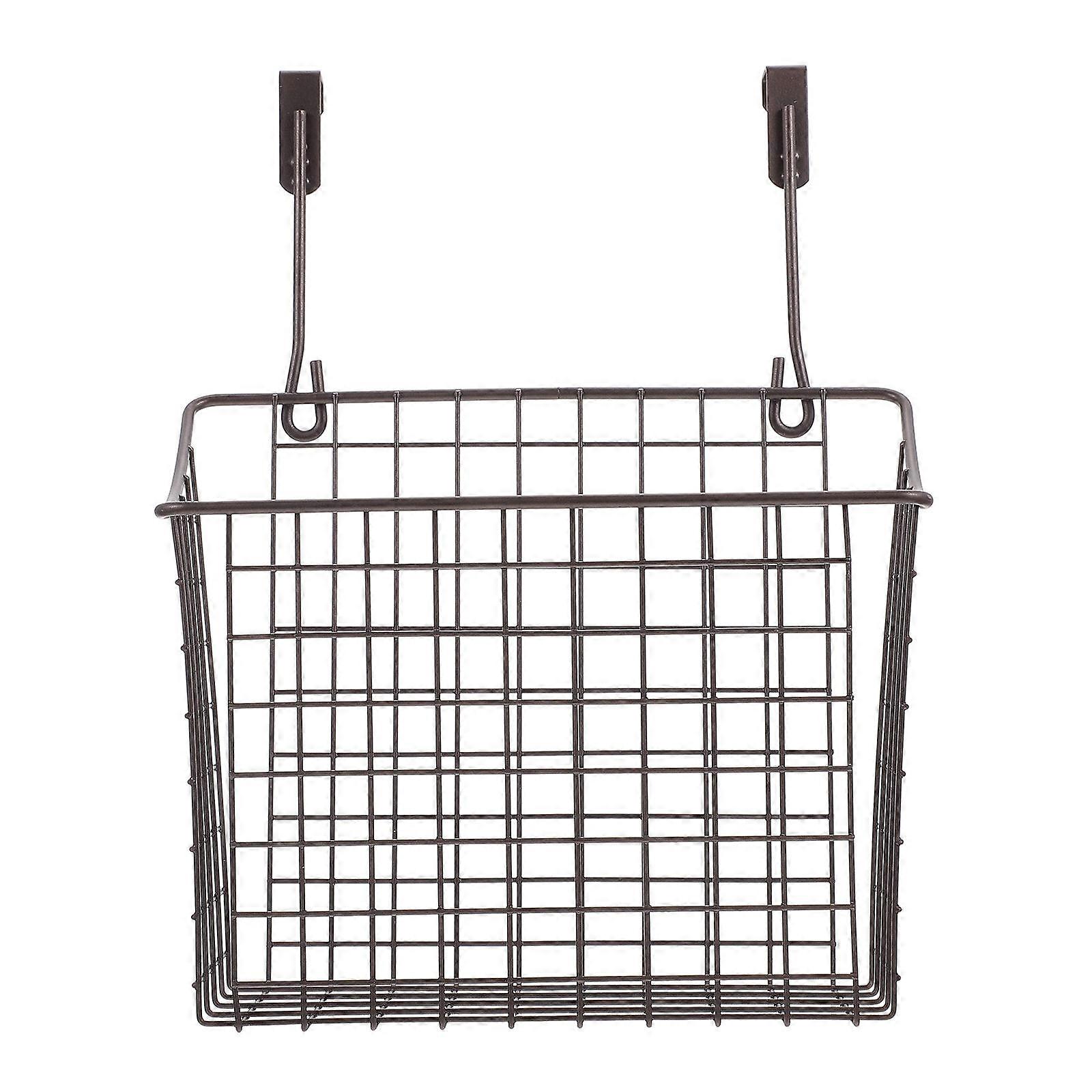Kitchen Cabinet Storage Holder Iron Wire Hanging Basket 2Pcs Black