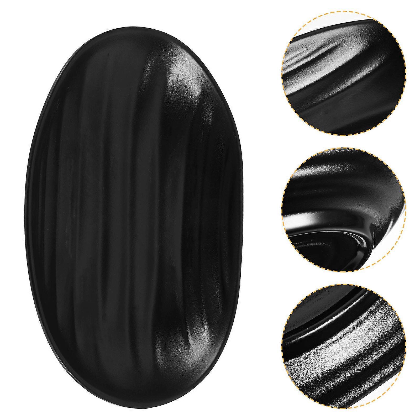 Black Ring Dish Fruit Tray for Storage Use with Resin Material