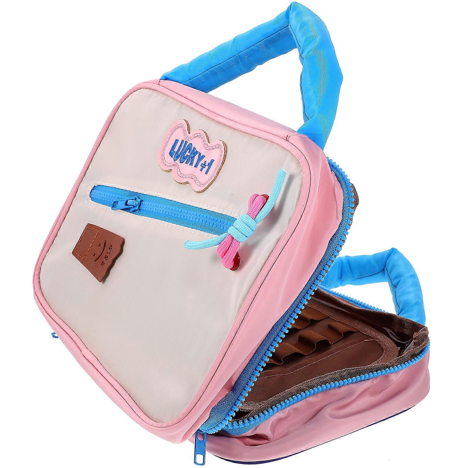 Large Capacity Makeup Bag for Storage Use Pink Portable Organizer