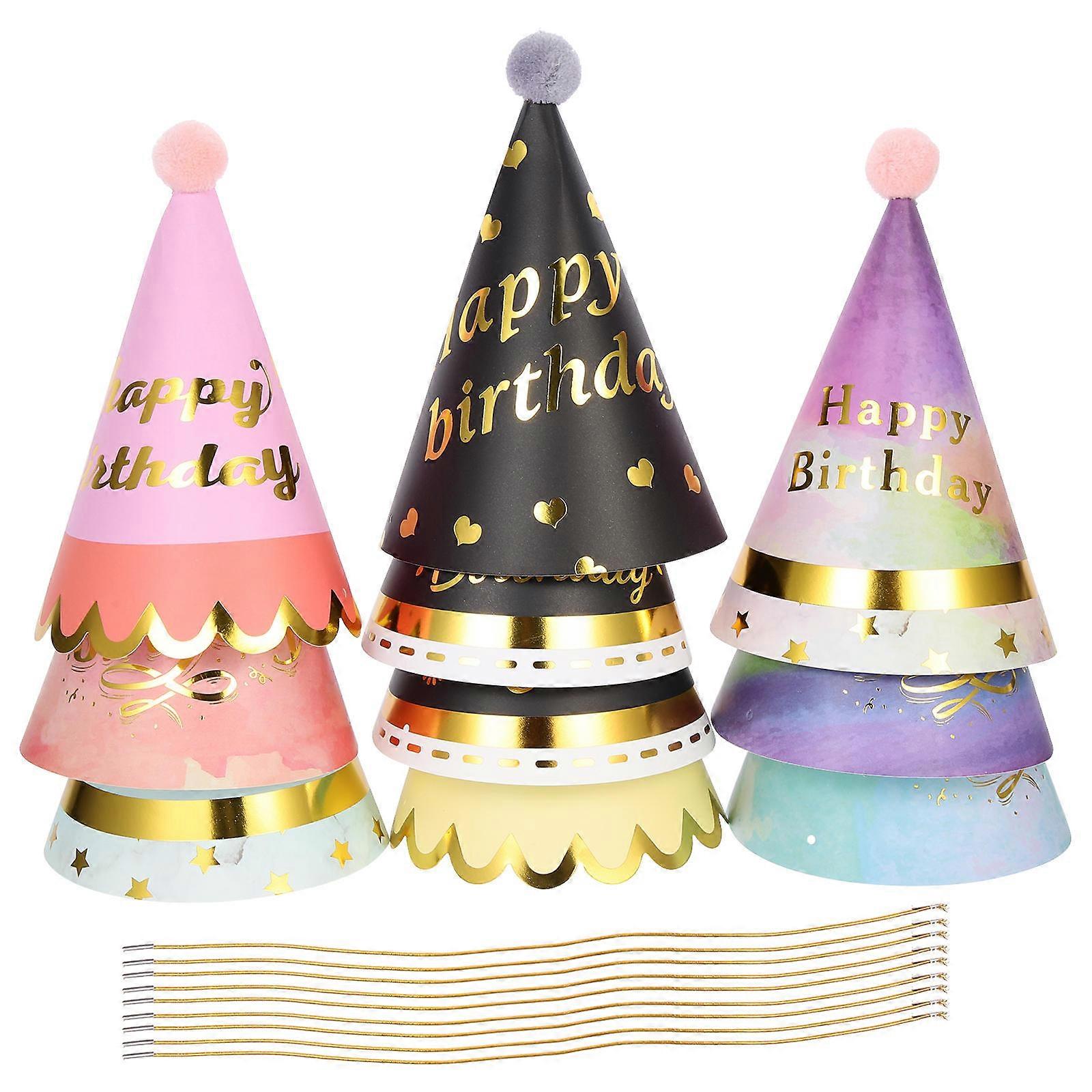 Dog Birthday Hat Pet Cone Cap for Party Use 40Pcs Assorted Colors