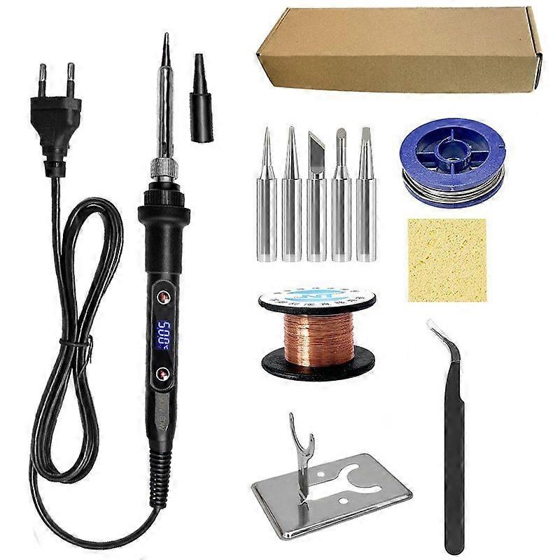 80W LCD Digital Soldering Iron Kit with Adjustable Temperature