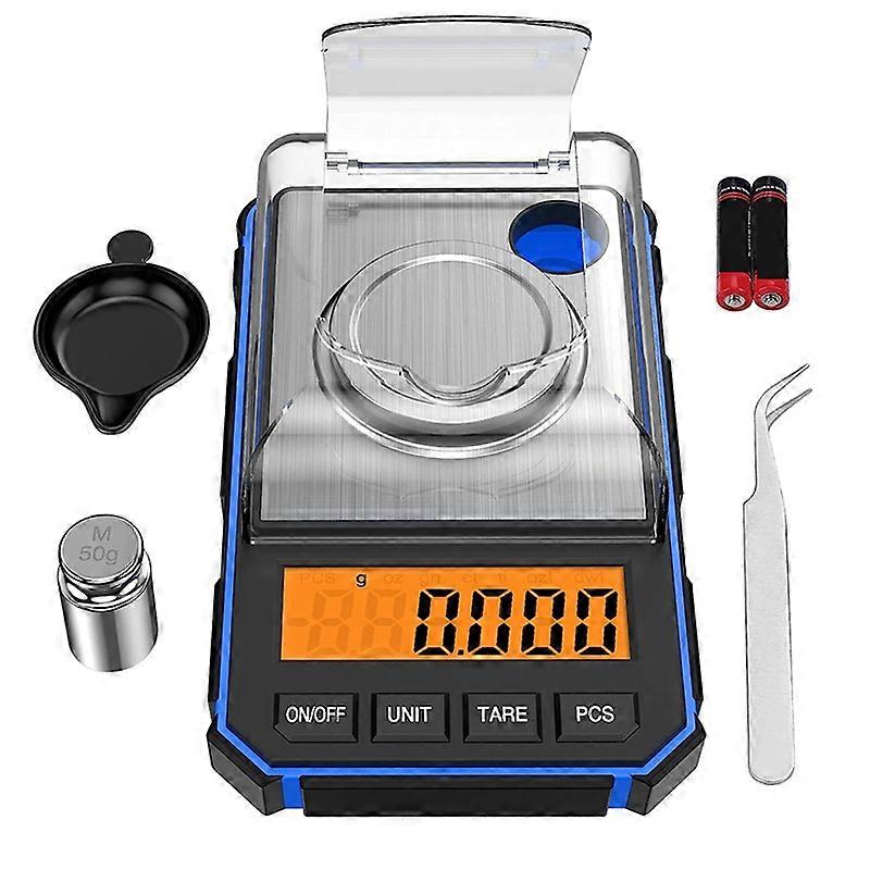 Fine Scale 0.001G, Digital Milligram Scale 50G / 0.001G, Digital Pocket Scale with LCD Display, Lab