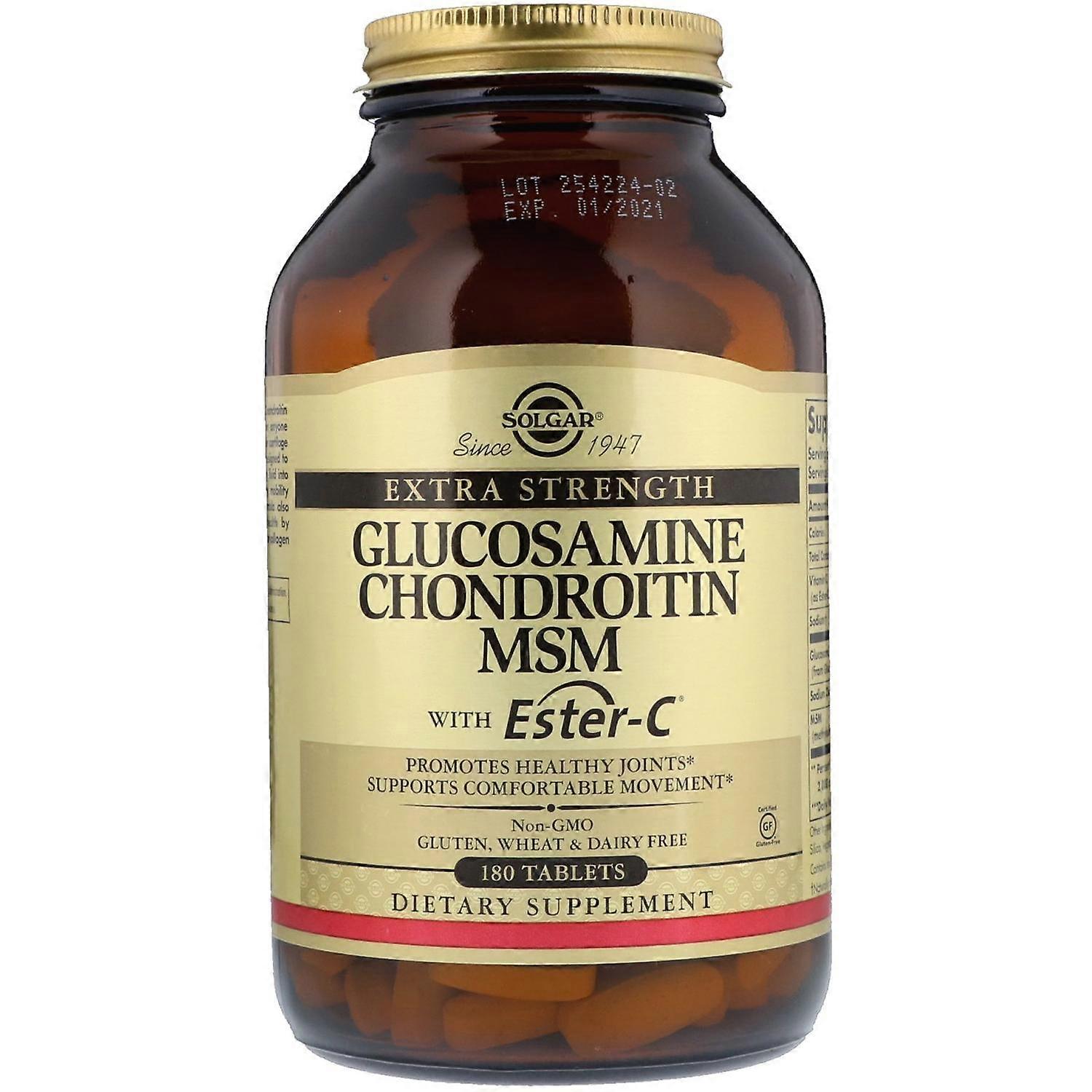 Solgar, Glucosamine Chondroitin MSM with Ester-C, 180 Tablets