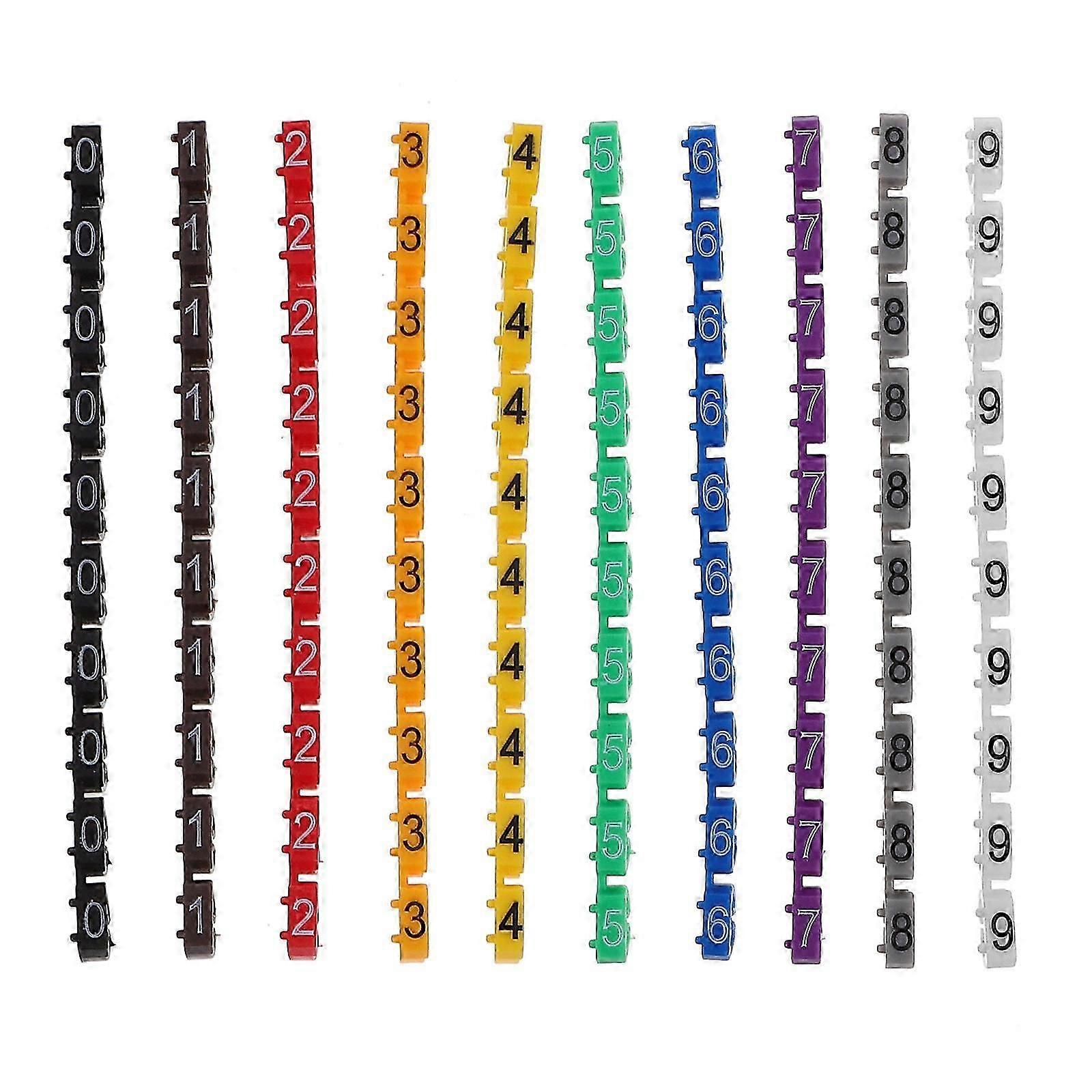 Cable Identification Plastic Wire Label Tubes Bright Colors For Technicians And Diy Enthusiasts 100Pcs