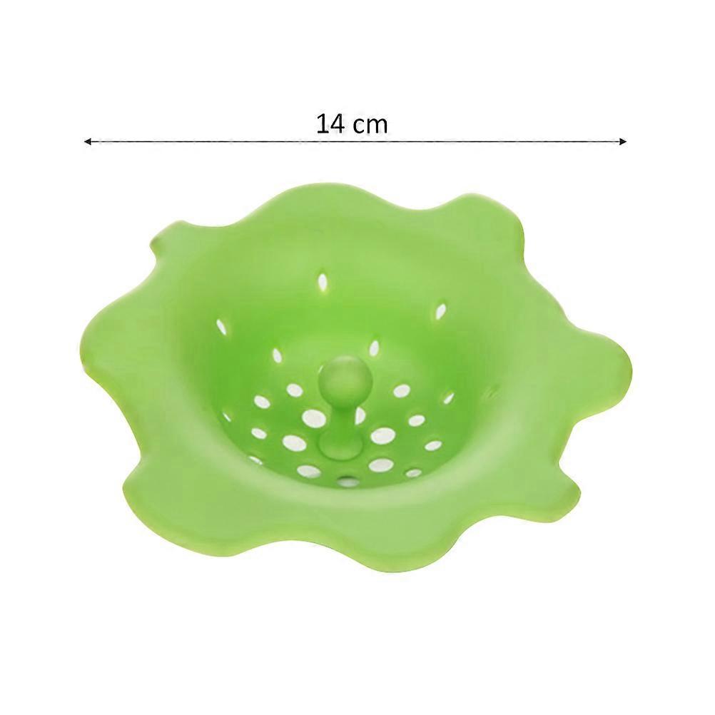 Silicone Kitchen Sink Strainer for Filtering Use 1 Piece Green Mesh Filter