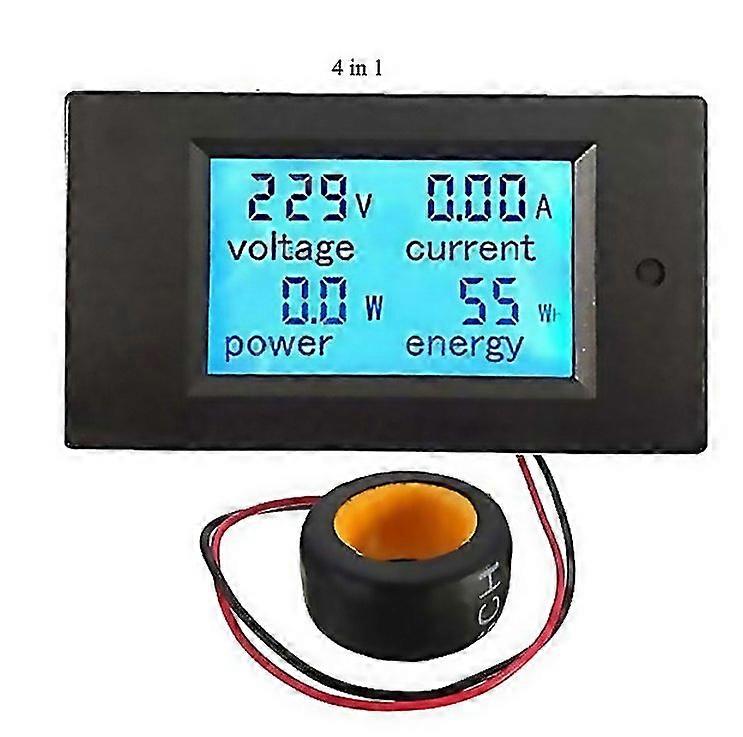 For Pzem061 4 In 1 Dc Digital Display Meter Voltage Measuring Instrument Ac 80260v 100ablack