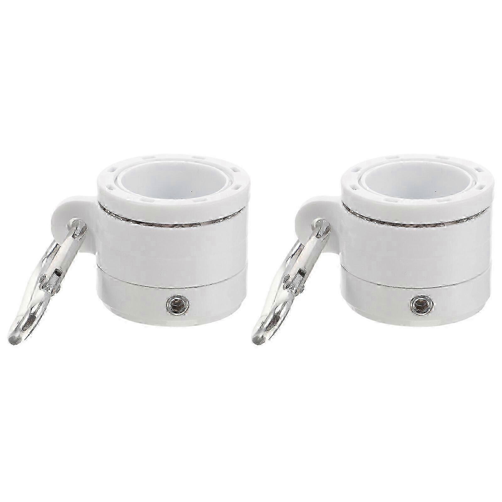 1 Set Flag Pole Clip Mounting Rings With Clip Flagpole Fittings Rotating Flagpole Rings 25-26