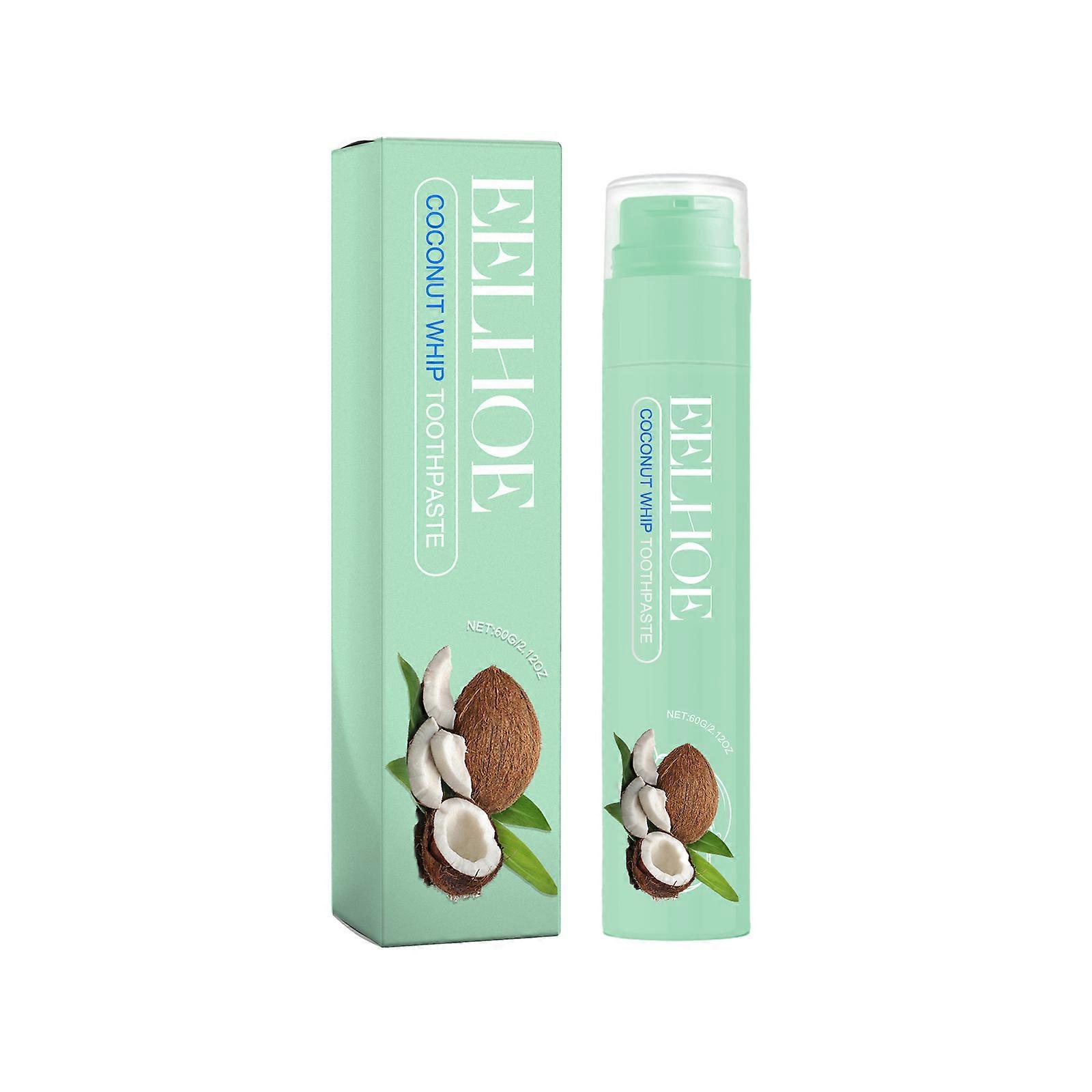 Breath Freshening Toothpaste with Coconut - Fruit-Flavored Teeth Whitening Formula