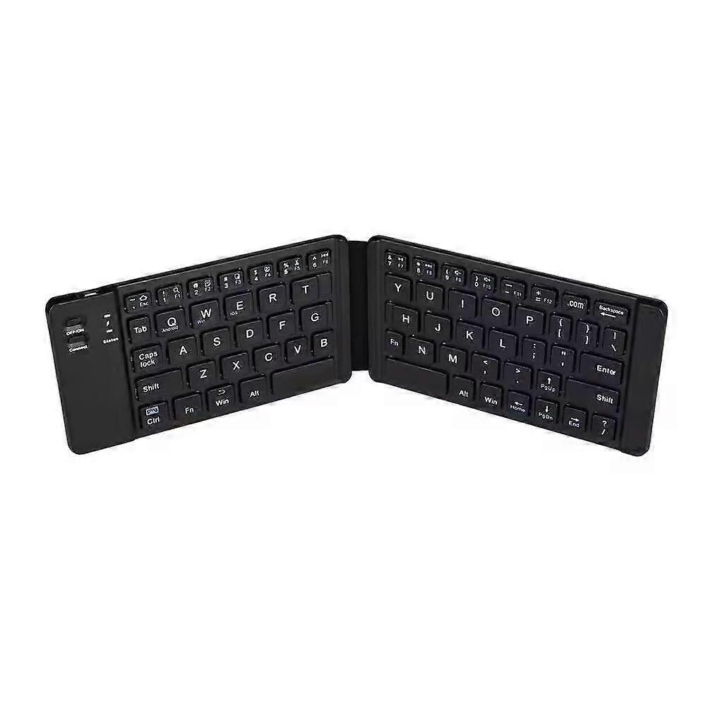 Folding Wireless Keyboard With Touchpad Rechargeable Foldable Bluetooth Keyboard For PC Mac Windows iOS Android White