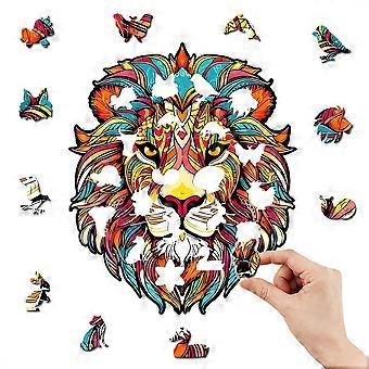 Lion Wooden Puzzle Personalized 3D Puzzle Adult Children's Gift Education Children's Toy Game