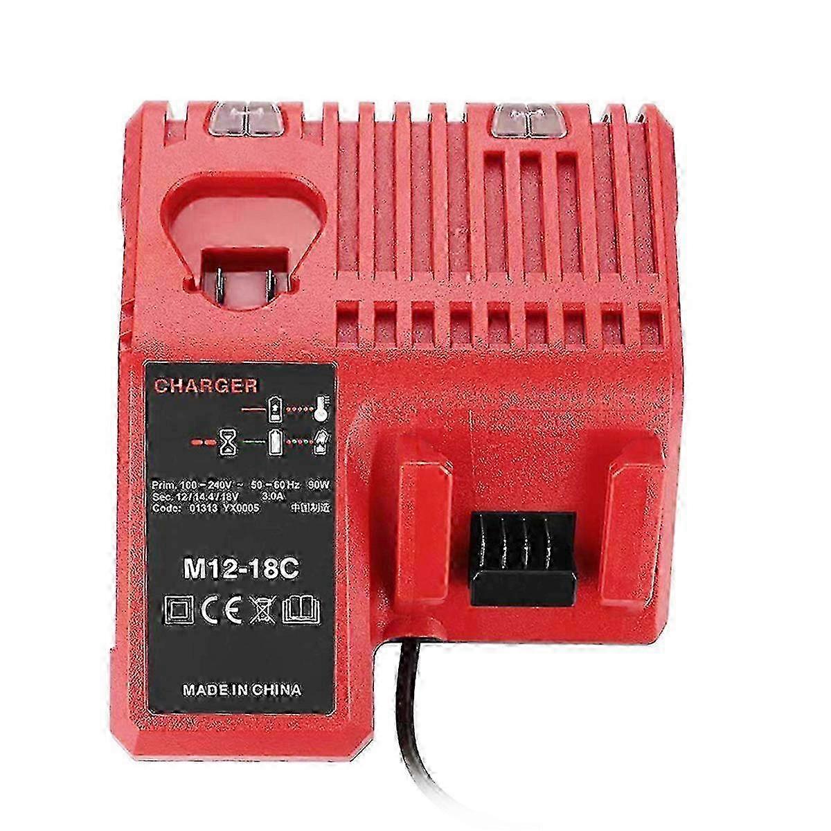 25-26 Compatible with 12V-18V lithium battery charger Milwaukee M12-18C M18 Replacement US plug