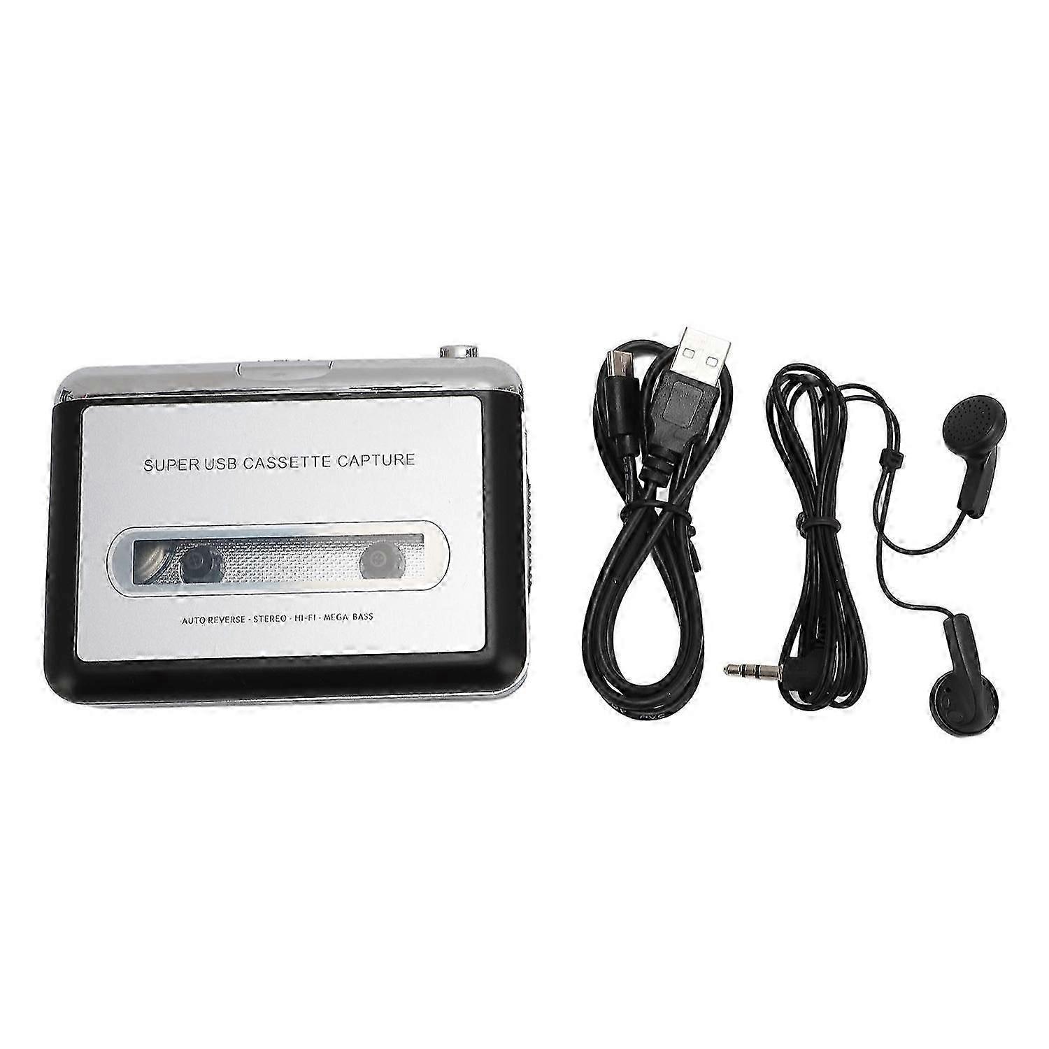 USB Cassette to MP3 Converter Tape to Digital Sound USB 2.0 Portable Cassette Player Recorder Conver