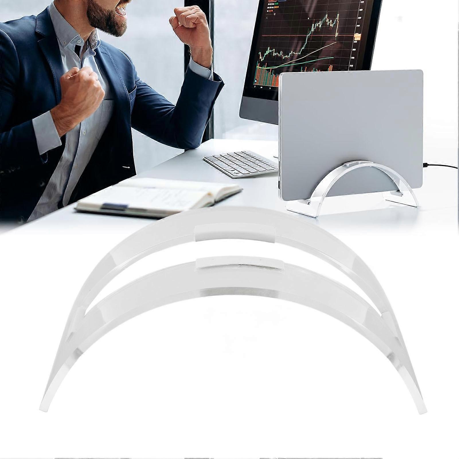 Acrylic Vertical Laptop Stand Multi Angle Adjustable Laptop Docking Stand for Office 