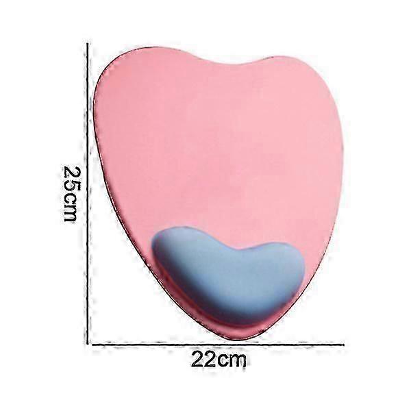 Ergonomic heart-shaped mouse pad, with Gel wrist rest pink Cs fast
