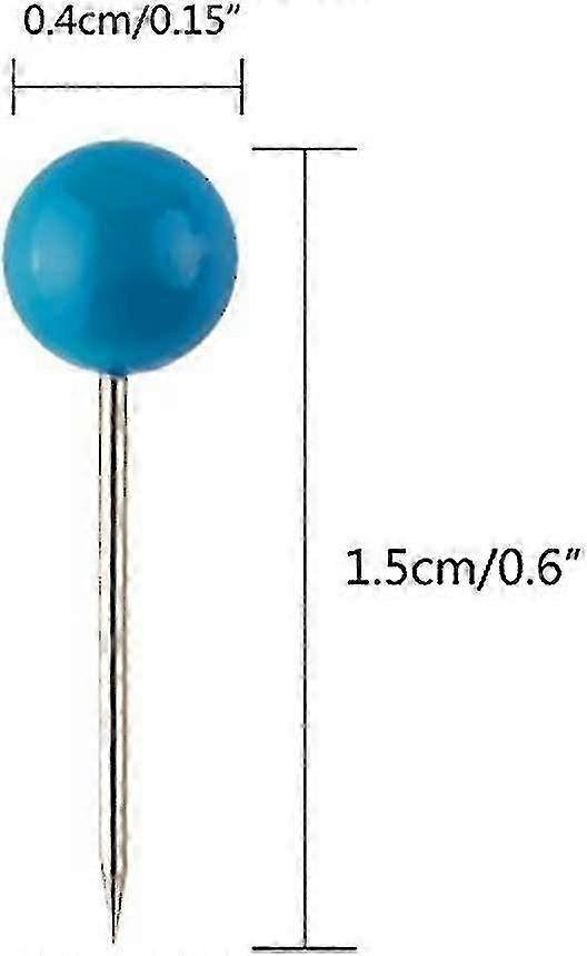 25-26 500 Pieces Map Tacks Push Pins Head, Pins And Tacks, Travel Map Push Pins Head(Random color)