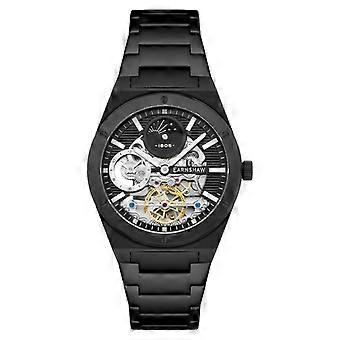 Montre Homme EARNSHAW Drake Dual Time Automatic - ES-8291-55 Bracelet Acier Noir