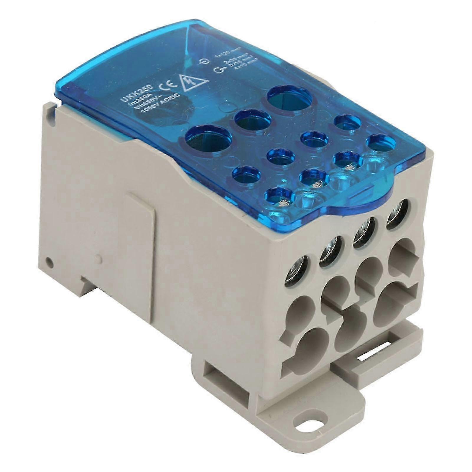 Distribution box for UKK-250A din rail terminal block