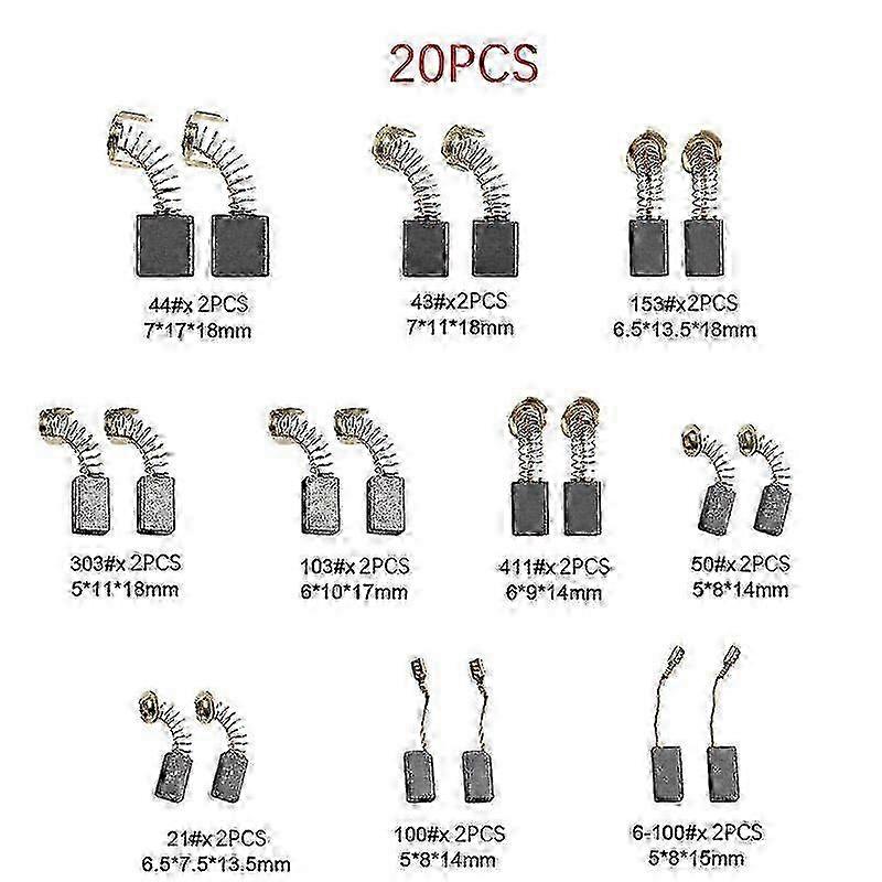 Carbon Graphite Brushes for Hammer Drills, Circular Saws & Angle Grinders