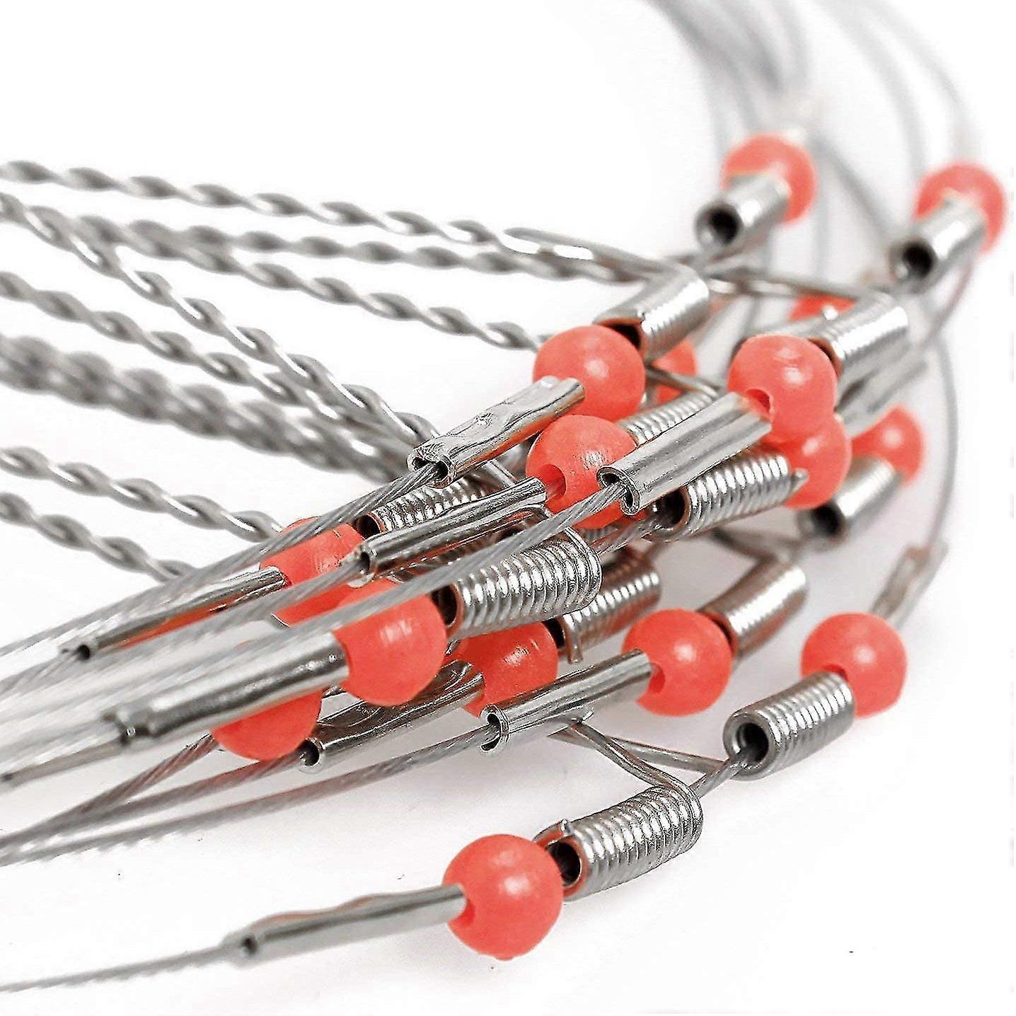 10ks vysoce uhlíková ocel drát stopa vůdce návazec rybářské háčky drátěné návazce nálezce slaná voda