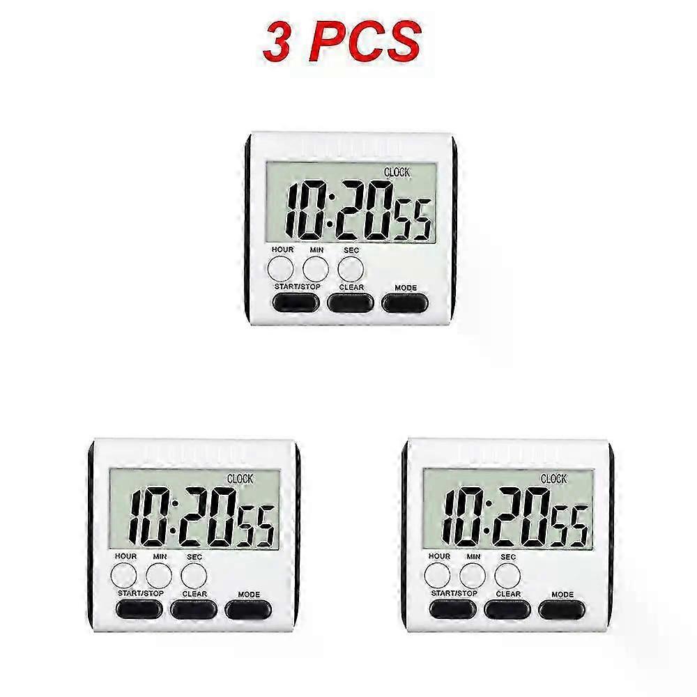Digital Kitchen Timer Magnetic Digital Chronometer LCD Screen Digital Magnet Alarm Clock Cooking Count Up Countdown Stopwatch