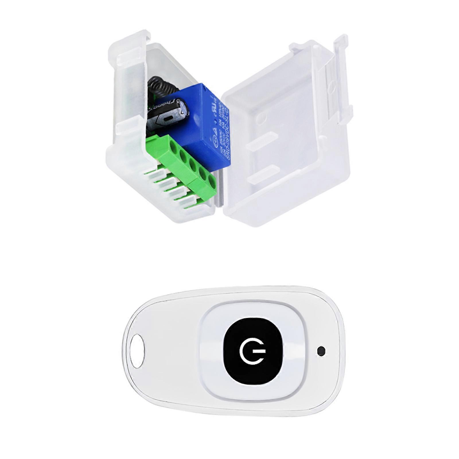 WirelessRemote Switches DC12V/24V 10Amp RelaysWireless RF Switches for AntiTheft Alarms,RollerLind Door,Gate Barriers  White