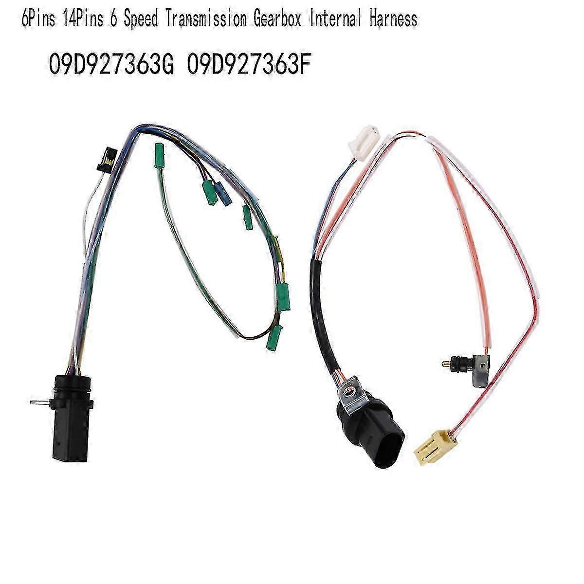 2pcs 09d927363g 09d927363f 09d 6pins 14pins 6 Speed Transmission Gearbox Internal Harness For