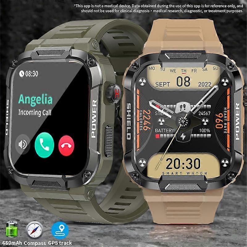 New 2025 men's style smart sports watch, wireless calling, message reminders, sports modes, voice assistant, and other features, men's smart