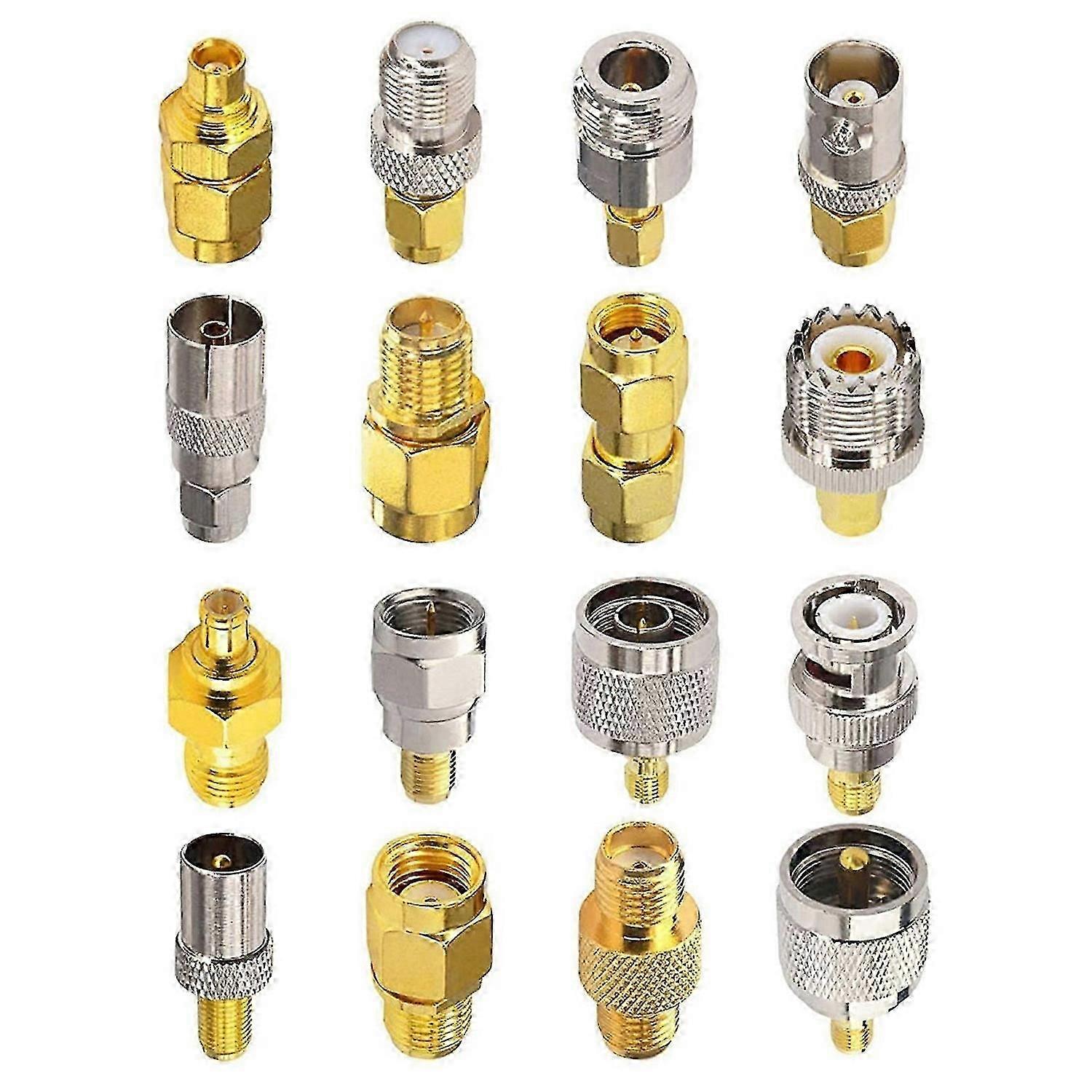16 Type SMA Connectors Adapter Kits SMA to MCX/TV/F/BNC/UHF/RP-SMA