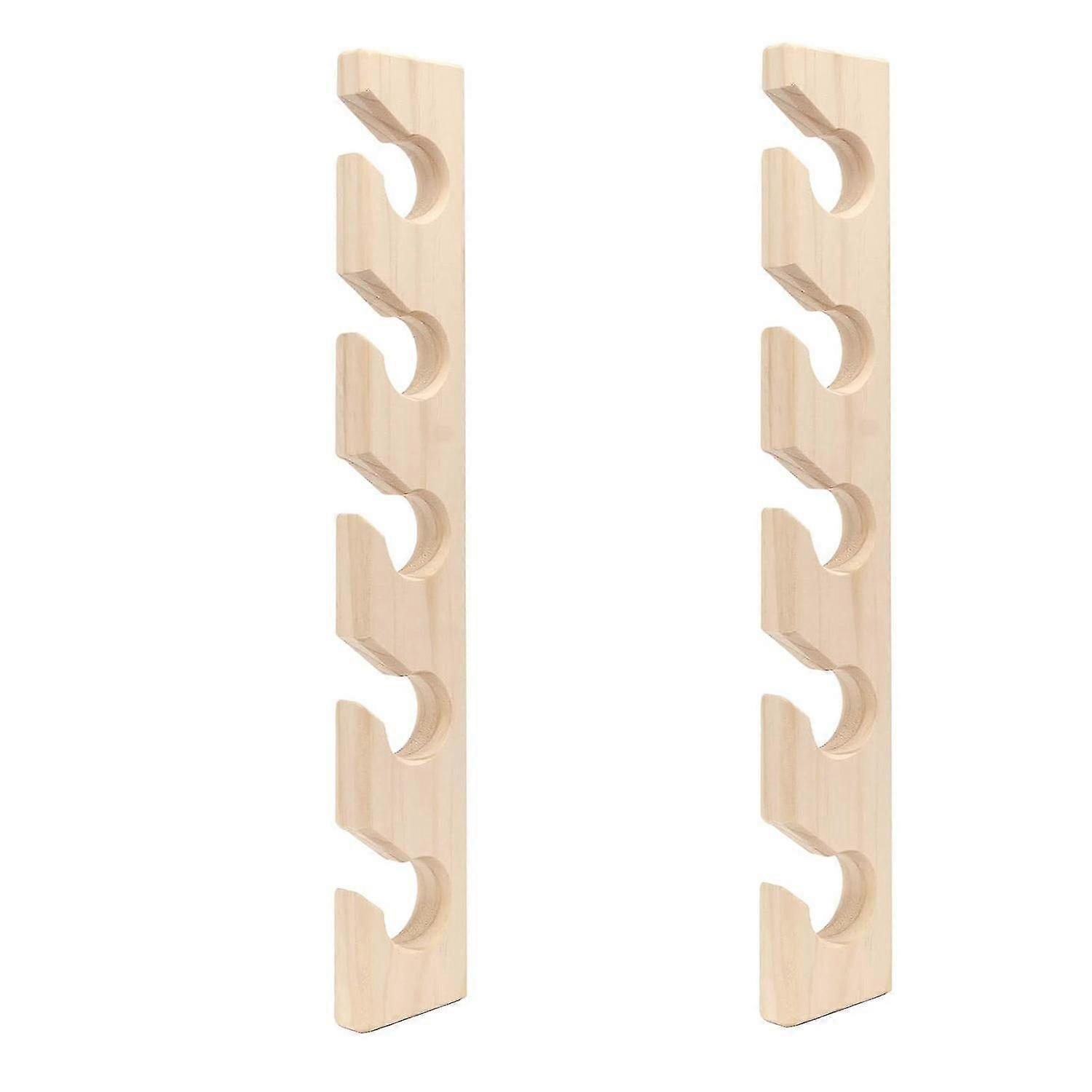 2 Pcs Wooden Wall-Mount Baseball Hat Rack for Vertical Hat Organization