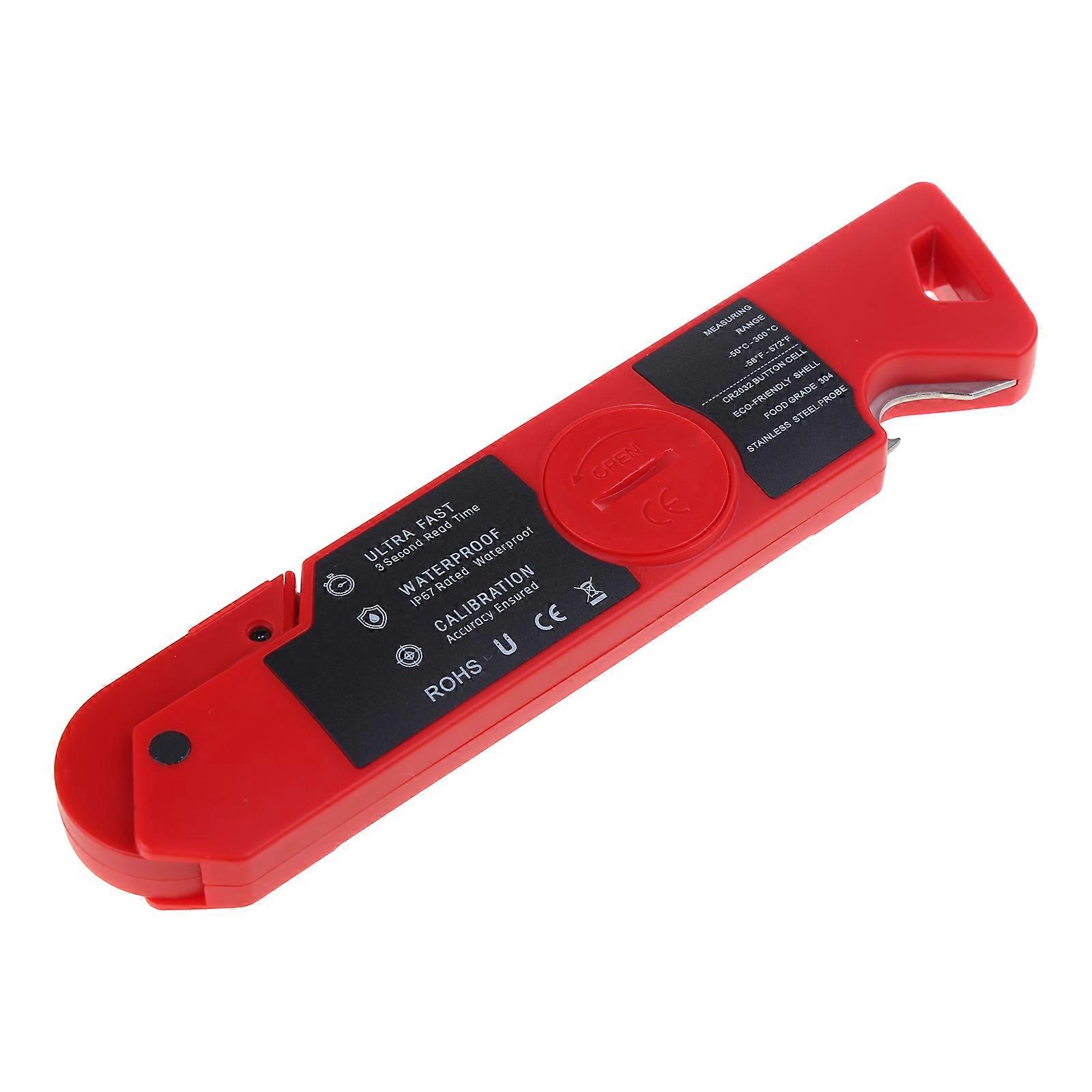 Instant-Read Meat Thermometer for Grill and Cooking,Fast-Thermometer with Backlights Digital Food Probe for Kitchen  Red