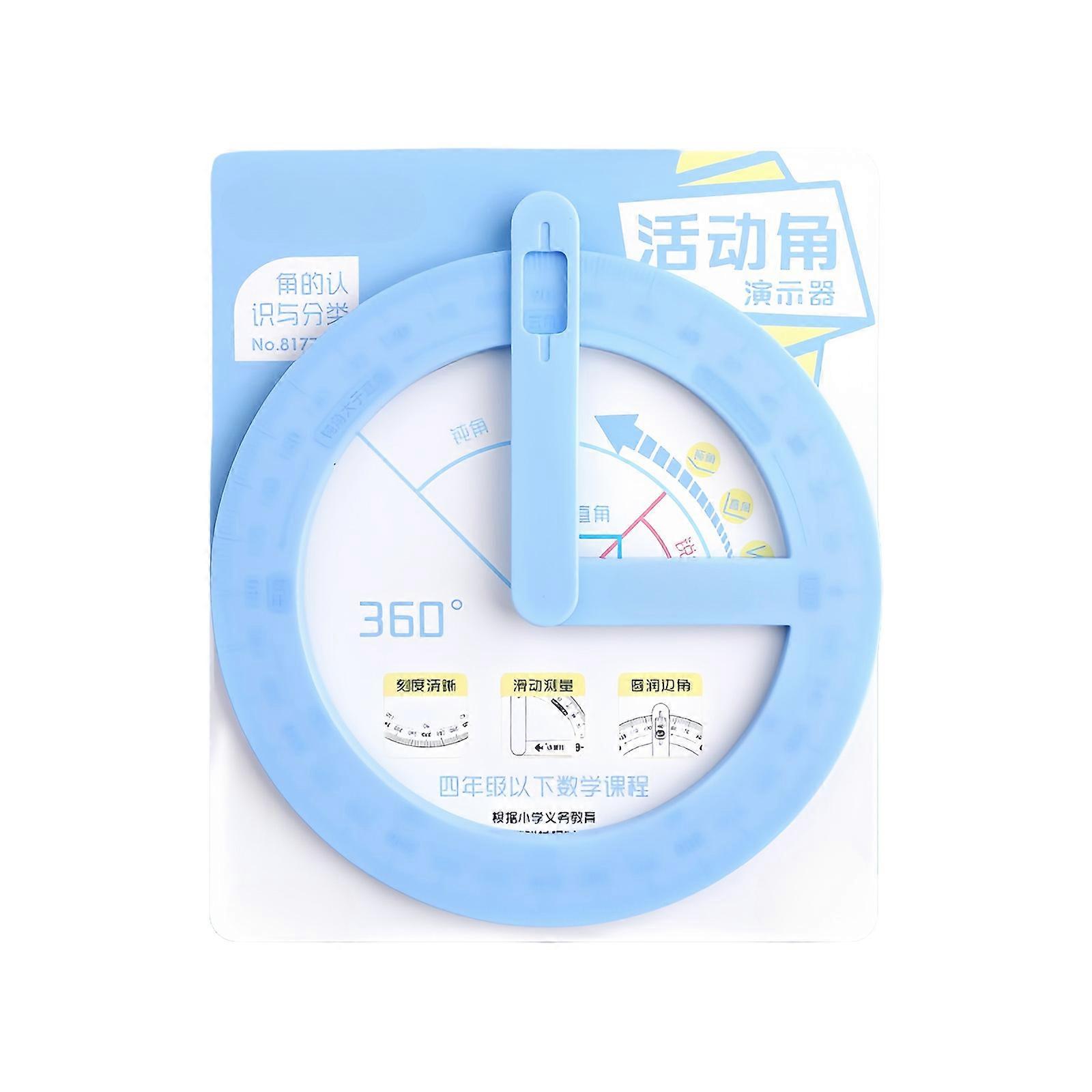 Student Friendly Angle Calculator with High Visibility Graduations Shatterproof Construction Suitable for Stem Learning  Blue