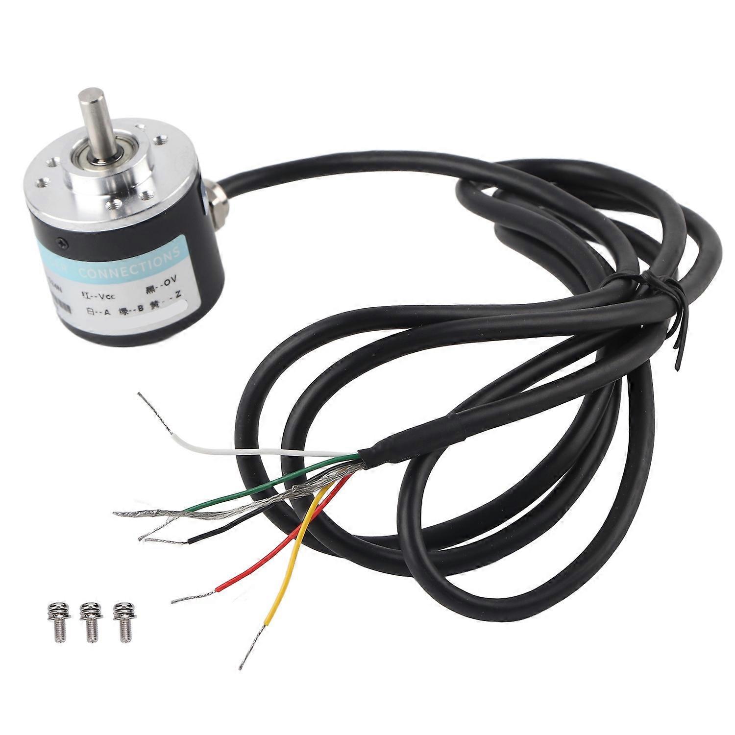 Photoelectric Encoder ABZ 3‑Phase DC5‑24V Solid Shaft for Office Automation Engineering Field600Z