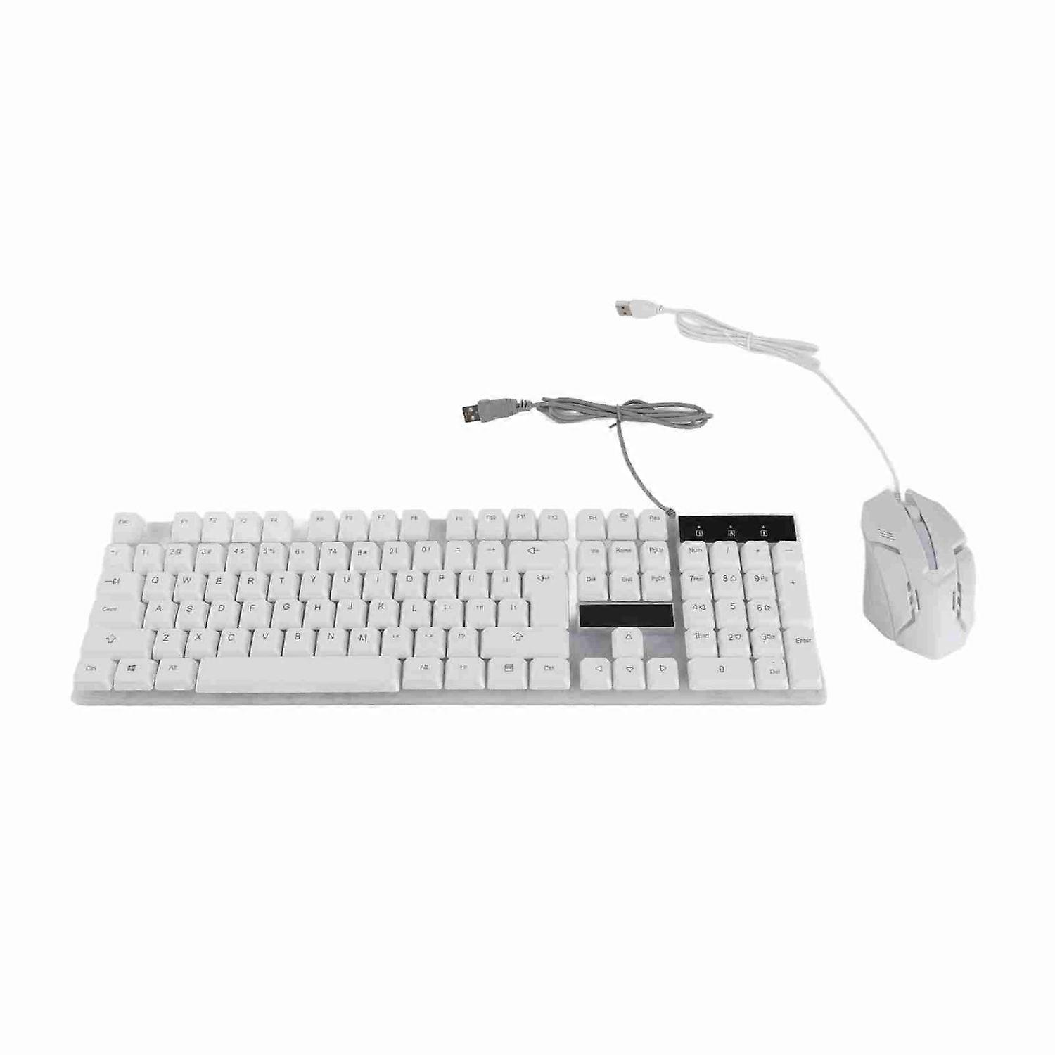 Keyboard and Mouse Combo 104 Keys RGB Backlit USB Wired Connection Keyboard Mouse Set for Home Gamin